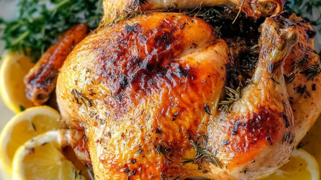 Roast chicken with herbs