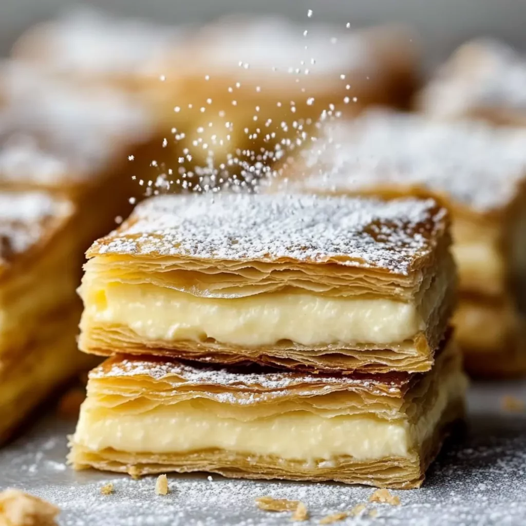 Puff Pastry Vanilla Custard Squares