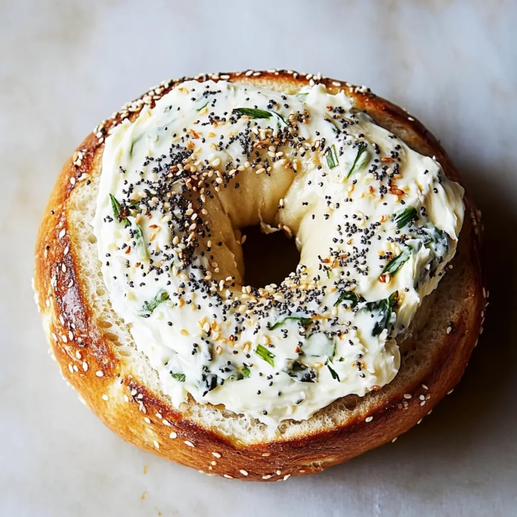 Cream Cheese Bagels with Fresh Toppings