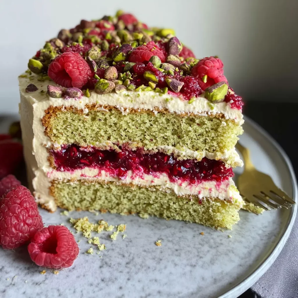 Raspberry Pistachio Cake Recipe
