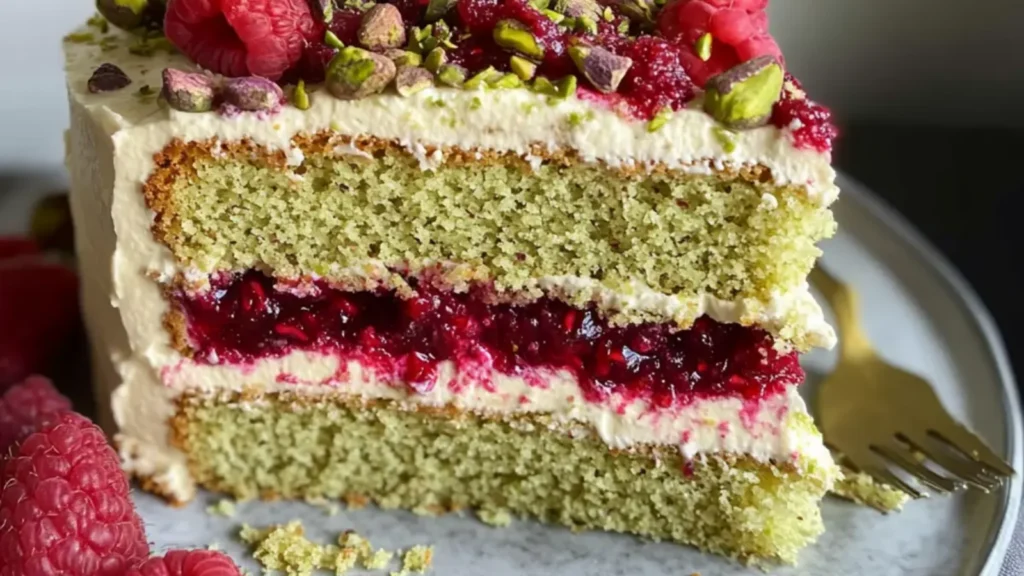 Raspberry Pistachio Cake Recipe