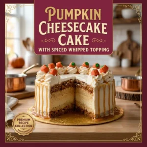 Pumpkin Cheesecake Cake with Spiced Whipped Topping