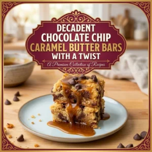 Decadent Chocolate Chip Caramel Butter Bars with a Twist
