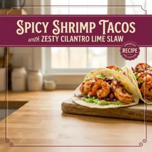 Spicy Shrimp Tacos with Zesty Cilantro Lime Slaw
