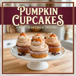 Pumpkin Cupcakes with Cream Cheese Frosting