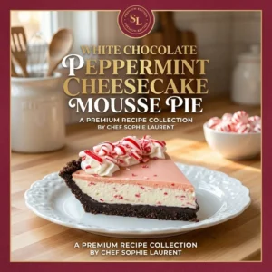 White Chocolate Peppermint Cheesecake Mousse Pie