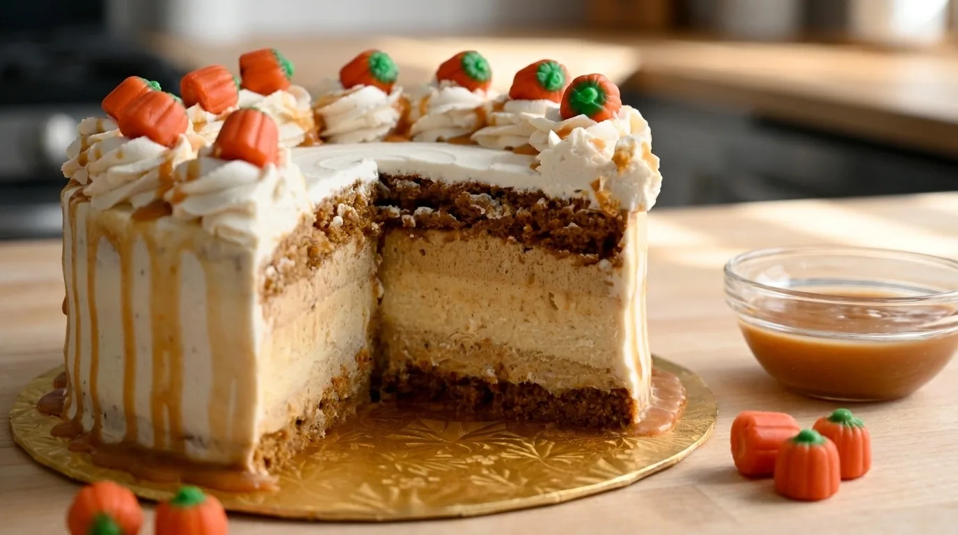 Flavorful Pumpkin Cheesecake Cake - Top delicious recipe