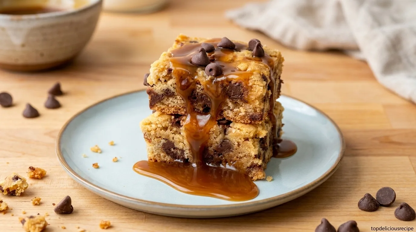 Flavorful Irresistible Chocolate Chip Caramel Butter Bars Recipe - Top delicious recipe