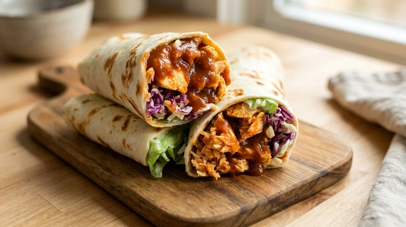 Irresistible BBQ Chicken Wraps with Homemade Coleslaw! - Top delicious recipe