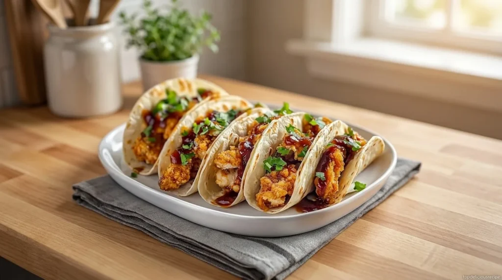 Perfect Flavor-Packed Crispy Hot Honey BBQ Chicken Tacos Recipe - Top delicious recipe