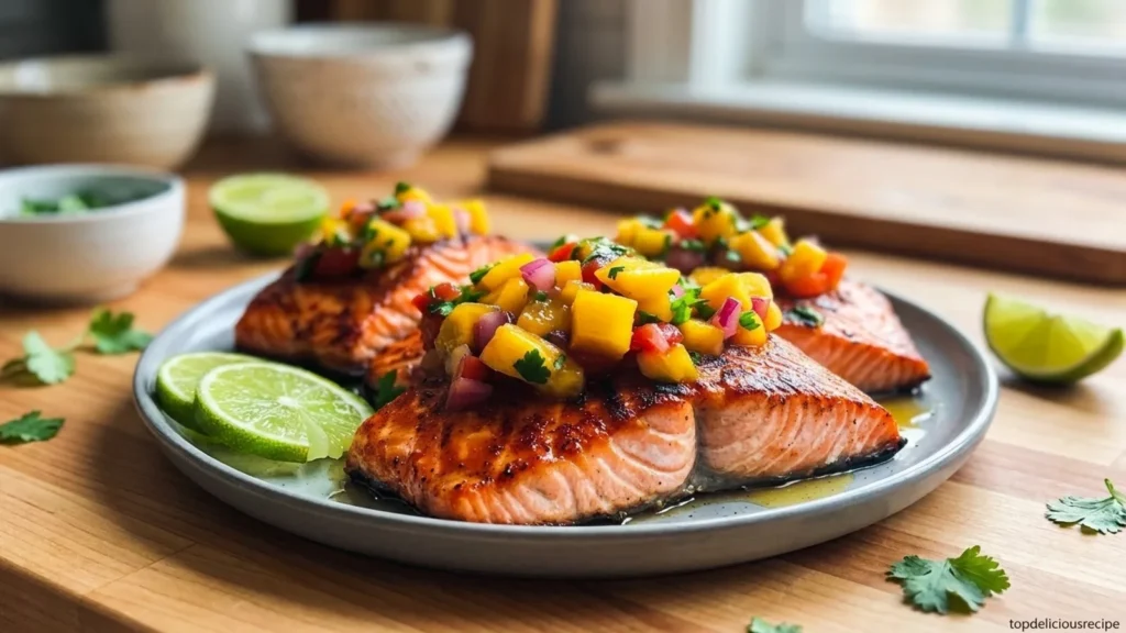 Savor Salmon with Fresh Mango Salsa – A Tropical Delight! - Top Delicious Recipe