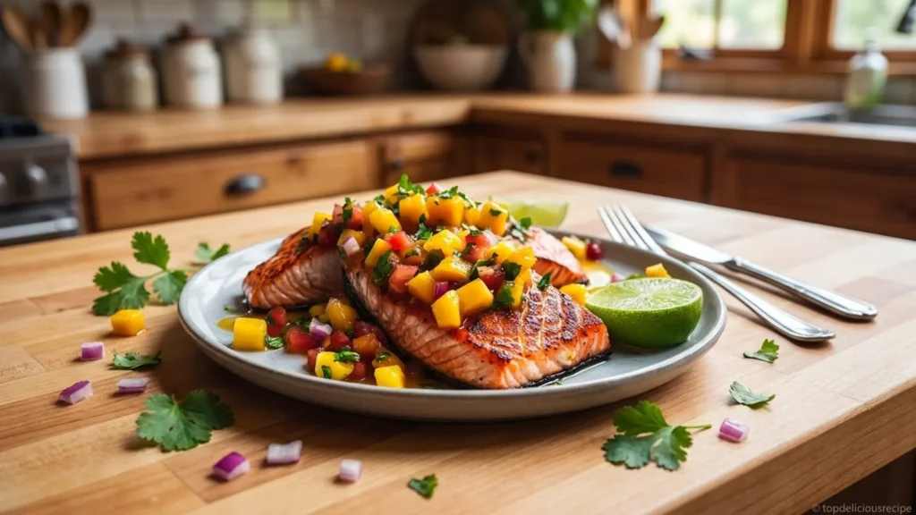Salmon with Fresh Mango Salsa Recipe - Top Delicious Recipe