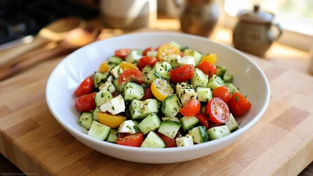 Easy Refreshing Avocado Tomato Cucumber Salad Recipe Delight - Top Delicious Recipe