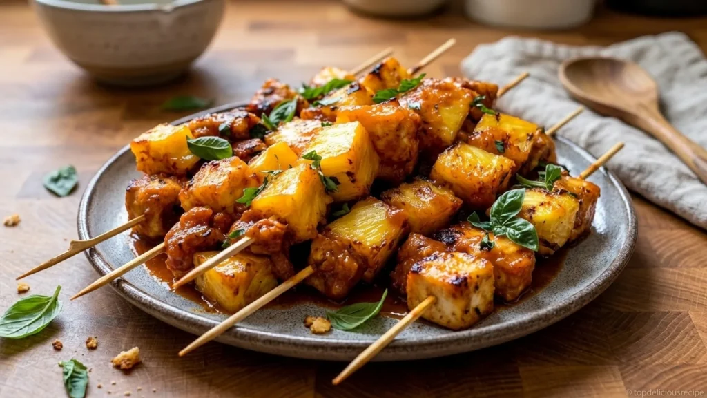 Chipotle Pineapple Bang Bang Chicken Skewers - Top Delicious Recipe