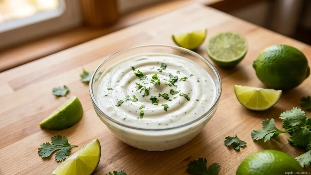 Homemade lime crema recipe: Zesty and Creamy Delight for Tacos - Top Delicious Recipe