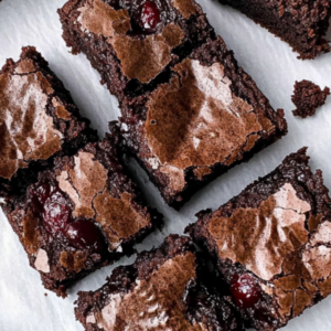 Roasted Cherry Brownies