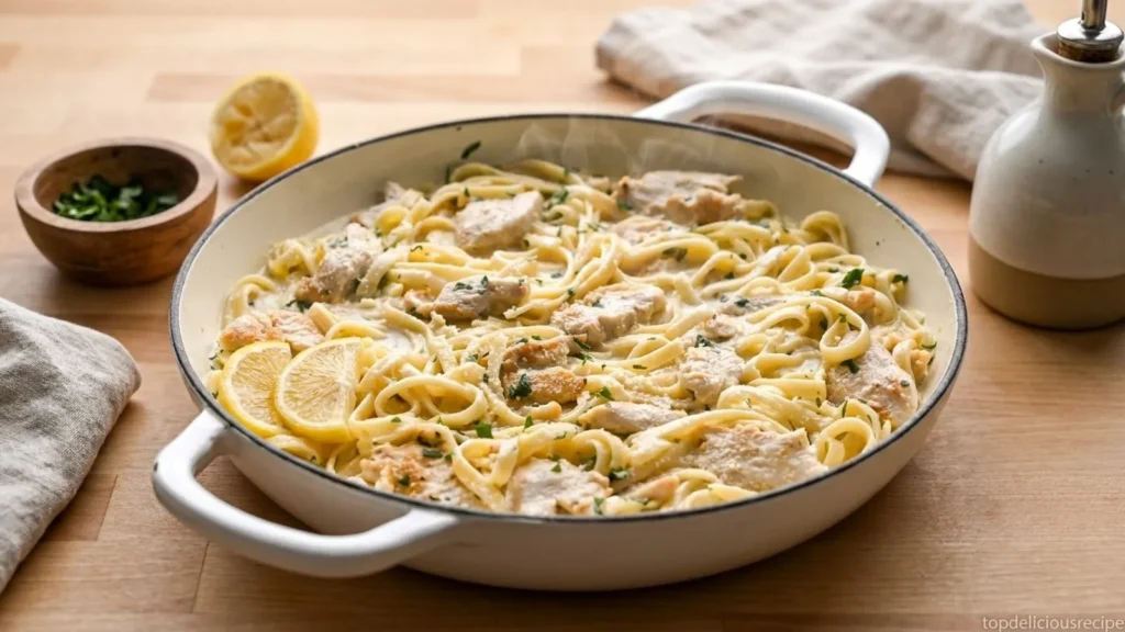 Add Fresh Lemon for a Zesty Twist in Chicken Alfredo