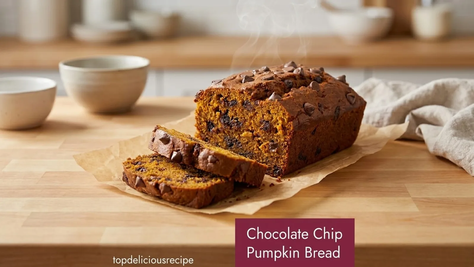 Chocolate Chip Pumpkin Bread Recipe with a Spiced Twist
