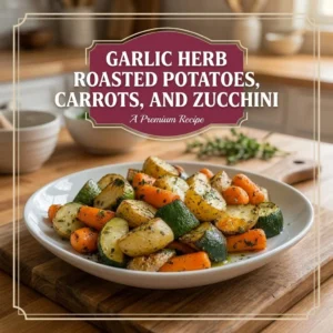 Garlic Herb Roasted Potatoes, Carrots, and Zucchini