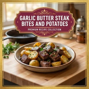 Garlic Butter Steak Bites and Potatoes